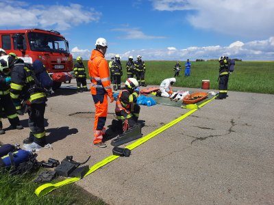 TC - Tábor, dopravní nehoda s únikem kyseliny, 18.5.2021